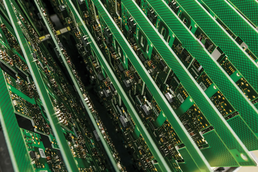 An image of circuit boards